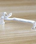 Six Pack Clear 2.5 Inch Window Blind Valance Clips Snap Right Onto Horizontal Blinds Heavy Duty Rigid Plastic Retainer Holder