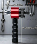 Premium High Carbon Steel Electric Rivet Gun Adapter Kit For Cordless Drill Metric M3 To M8 Rivnut Tool With Clutch Pressure Adjustment To Stop Slipping Perfect Heavy Duty Nutsert Attachment For Serious DIY Projects And Pros. side view, 12.1cm x 9.5cm