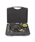 Open case of XZGK-01D Digital Hydraulic Accumulator Nitrogen Charging Tools And Pressure Test Kit with gauges and valves.