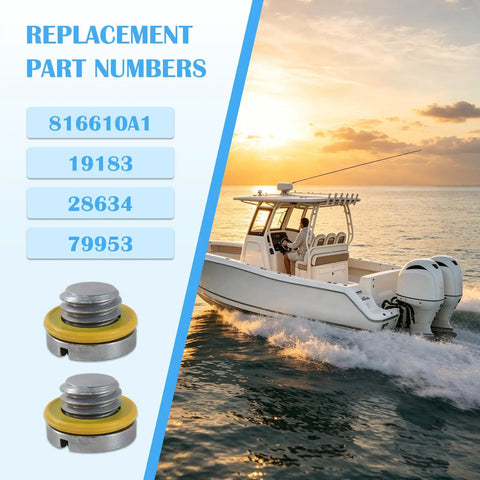 Seize The Day With This Premium 2X Lower Unit Oil Drain Plug Seal Kit For Mercruiser Stern Drives That Totally Stops Gear Lube Leaks And Blocks Water Seepage To Shield Your Drive From Serious Rusty Damage Inside The Hull.. replacement seals 816610A1, 19183, 28634, 79953