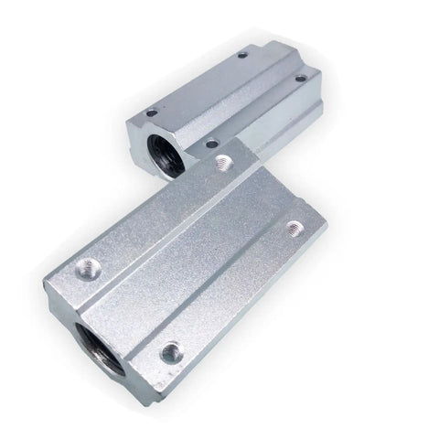 Two Pack 8mm CNC Linear Ball Bearing Slide Set SC8LUU SCS8LUU Compatible, steel and aluminum components, high load capacity