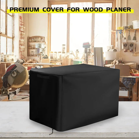 Top Shelf Waterproof Oxford Cloth Thickness Planer Dust Cover For 25 Inch Woodworking Tools in a workshop setting.