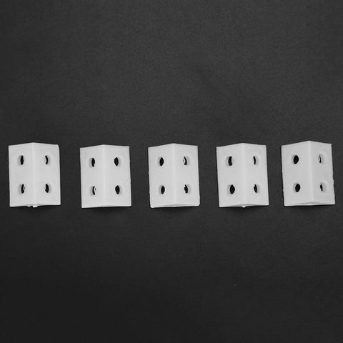 50 Pack Plastic Right Angle Corner Brackets Gusset Braces For Home Furniture Assembly Durable White Plastic Corner Supports