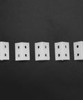 Right Angle Corner Braces 50 Pack Plastic Brackets for drawer and furniture support, white on black background