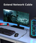 10Gbps Ethernet Extender Pack For Cat8 Cat7 Cat6 Cat5 Cables 328 Feet Long Distance Aluminum Alloy Shell 2 Pack RJ45 Couplers
