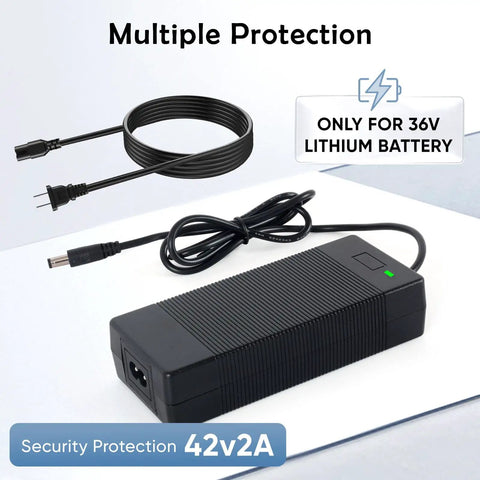 UL Certified 42V 2A Replacement Electric Scooter Charger With 7-In-1 Universal Connectors For 36V Hoverboards Made For All Your Rides And Compatible With Gotrax Ninebot Jetson Voyage Power Adapters