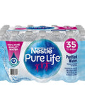 Purified Water Bottles 16.9 Oz Bulk Case Pack With 35 Bottles Per Carton for Office Gym Travel Hydration On The Go.