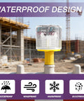 Solar Powered 360 Degree Strobe Warning Light With Auto On Off For Construction Sites Docks Marine And Factory Safety
