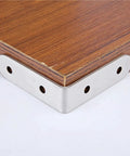Rock Solid Stainless Steel L Brackets Corner Connectors Pack Of Fifty For Wood Projects DIY Furniture Building Heavy Duty right angle support on wood.