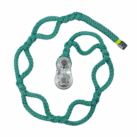 Five Eighth Inch Rigging Block With Three Quarters Inch Ultra Sling For Tree Pros, hot forged gear for rope access
