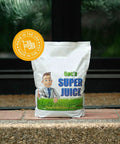 All In One Soluble Lawn Fertilizer With Humic Acid And Sea Kelp, Fast Acting Feed For Deep Green Grass, Complete Lawn Nutrition, Ideal As A Supplement To Your Fertilizer Program, Treats Up To Two Acres At Half Rate. white bag on patio