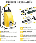 Heavy Duty 3000W Steam Cleaner With 3.5L Tank And 230F High Temp Steam For Restaurant Kitchens Cars And Home Cleaning, Yellow with accessories