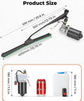 UTV Windshield Washer Pump Kit With 12V Wiper Motor For Polaris RZR Ranger General Can Am X3 Defender Commander Golf Cart Universal Fit 90 Degree Reservoir Easy Install Durable Kit product dimensions.