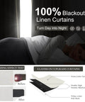 Woman sleeping in dark room with Total Blackout Curtains 96 Inches Long For Bedroom And Living Room Two Panel Set, thermal design.