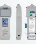 Digital Force Gauge With External Sensor, 5000N Capacity, Heavy Duty Tension And Compression Tester For Destructive Testing, High Precision Sensor For Flexible Measurements, front and side view