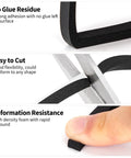 Pro Grade Closed Cell Foam Tape Strips 1 4 By 1 4 Inch, showing cutting flexibility and deformation resistance features.
