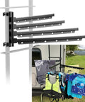 Aluminum RV Clothes Drying Rack Ladder Mounted 24 Inch Long with 180 Degree Swivel Arms showing rust-resistant arms
