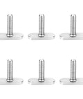 Six stainless steel Heavy Duty T Bolts For Kayak Track Rail And T Slot Mount Screw Setup Built Tough to secure gear.