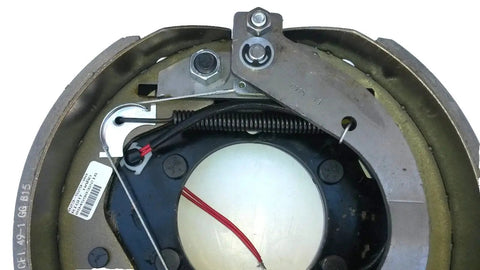 Beefed Up Trailer Axle Backing Plate With Electric Right Hand Brake Flange 12.25 By 3.5 Inch Five Bolt Pattern Fits 9K 10K 12K Axles