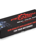 Box packaging for Honda CRF 250 450 Swingarm Bearing Rebuild Kit With Heavy Duty Beefed Up Thrust Needle Bearings Needle Bearings Collars Pins And NBR Dust Seals For A Beefed Up Pivot Upgrade And Long Lasting Performance