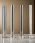 Set Of 4 Stainless Steel Sausage Stuffer Tubes With 15mm 19mm 22mm 28mm Nozzles For Manual Or Electric Meat Grinders on marble surface