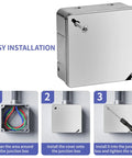 5 Pack Metal Electrical Box Cover Plates With Mounting Screws Included For 4 Inch Square And Octagonal Boxes, installation steps