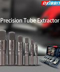 Six Piece Heavy Duty Pipe Extractor Set For Removing Damaged Threaded Pipes And Fittings With Storage Case Visible