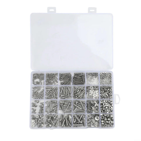 Stainless Steel Hex Bolts Nuts And Washers Set M2-M5 Socket Cap Screws Hardware Kit With Case for DIY and professional projects