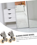 2 Pack Heavy Duty Aluminum Sliding Door Rollers With Stainless Steel Wheels for sliding wardrobe doors
