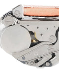 Close-up of Dope Three Hand Quartz Watch Movement 2035 Replacement with metal gears and coil for durable timekeeping.