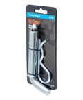 Trailer Hitch Pin And Clip 1/2 Inch Diameter With 5/8 Inch Adapter Fits 1-1/4 Inch And 2 Inch Receiver Tubes Easy Grip 105 Degree Bend