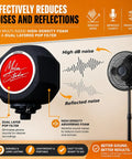 Pro Grade Pop Filter And Mic Isolation Shield For Studio Voiceovers And Podcasts Portable Recording Booth with noise reduction features