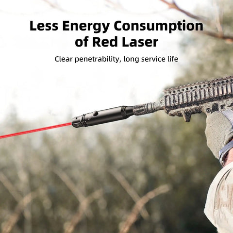 Laser Bore Sight Kit For 177 To 12 GA Caliber Rifles And Pistols With Green Or Red Laser, red laser demonstration outdoors