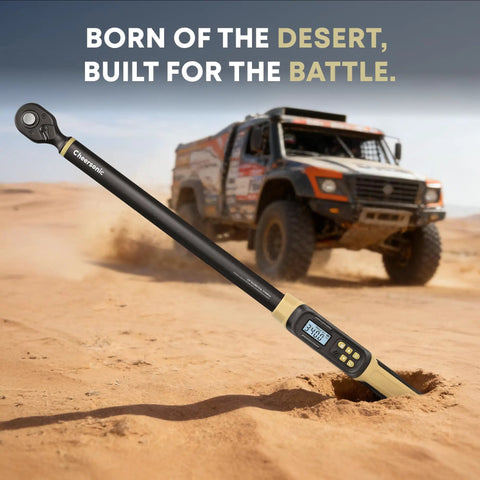 Pro Digital Torque Wrench Half Drive With 12.5 To 250.7 Ft Lb Range Plus Or Minus 1 Percent Accuracy LCD Readout in desert
