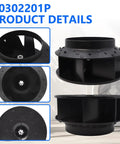 Blower Fan Assembly Replacement For Dryers 9.51 OD T45 Replaces 70302201 TU21755 Assy Blower Unit with easy install details