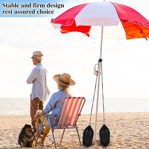 2 Pack Large Beach Umbrella Sand Bags Heavy Duty Waterproof Counterweights for Umbrella Bases and Tents Each Holds About 60 Lbs