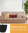 Four Pack Plastic And Zinc Alloy Furniture Legs For Chairs And Cabinets, Round Protective Sofa Feet Replacement featured with sofa.