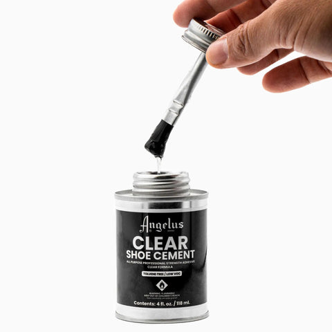 Go To Clear Shoe Glue For Leather Vinyl Rubber Fabric 4 Oz Professional Strength Quick Dry Waterproof Bond With Brush
