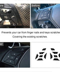 Mercedes Benz Steering Wheel Button Cover Kit Black Interior Trim Replacement For ML GL GLK GLA CLA CLS SL A B C E G Class 12 Pieces