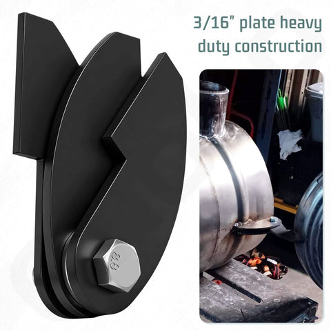 Weld On BBQ Smoker Hinge For Doors 8 By 2 And A Quarter Inch Large Three Sixteenth Inch Plate Steel Hinge with Pin Assembly