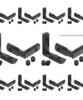 20 Pcs T Slot Inside Corner Connector With Screws For 2020 Series Aluminum Extrusion Black Gusset L Bracket Set