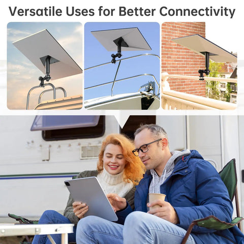 Starlink Gen 3 RV Mount Kit With 360 Degree Rotating Pole Adapter And Length Adjustable Pole For High Speed Internet On RVs Motorcycles Fences Deck Rails Flagpoles Rooftops