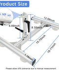 JQDML aluminum alloy stand kit for reciprocating cycle linear actuator with 180° rotation; angled view