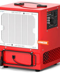 Red Tabletop Dust Collector For Woodworking, Portable Double Sided Air Filtration System With Built In Ionizer And Timer