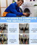 Heavy Duty Dryer Terminal Block With Grounding Strap WE4M325 Replacement Part installation steps