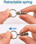 Tough As Nails Stainless Steel Spring Plungers 6 Pack M10 Non Locking Index Pin shown retracting with pull ring.