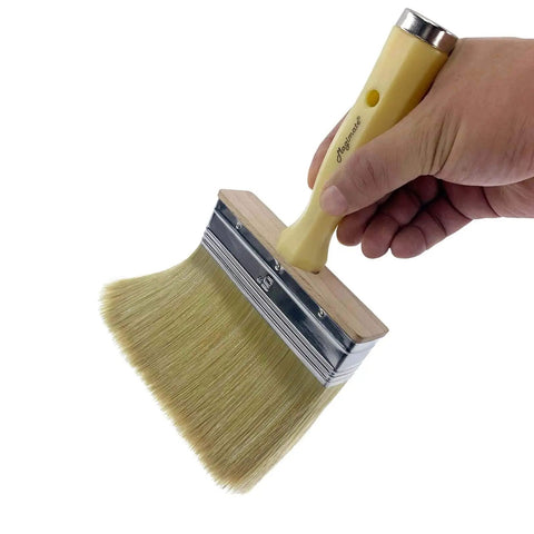 Deck Stain And Paint Brush 5 Inch Wide For Quick Decking And Surface Prep No Mess For Fence Walls And Furniture Threaded Handle