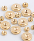 Brass Clock Hand Nut Set 24 Piece Assortment With Outer Diameters 5mm 6mm And 10mm for wall and mantel clocks replacement parts.