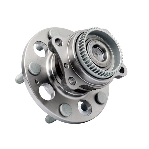 Rear Wheel Hub Bearing Assembly Two Pack For Hyundai Elantra And Kia Forte FWD Only, front view showing bolt holes and gear teeth.