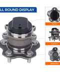 Rear Wheel Hub Bearing Assembly Fits Nissan Rogue 2008 to 2013 And Rogue Select 2014 to 2015 With 5 Lugs